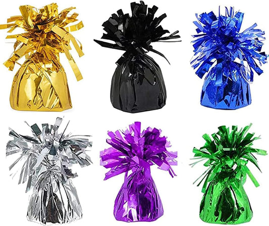 Metallic Balloon Weights, Birthday Party Favors, Novelty and Gag Gifts, 5.5" Inches, 6-Pack