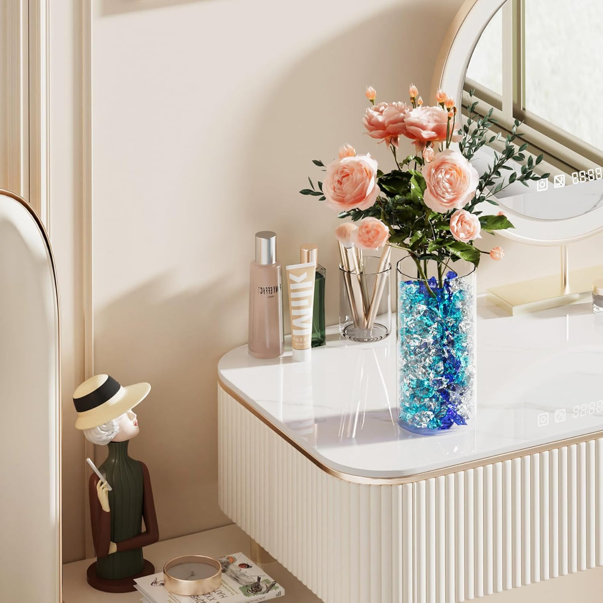 Acrylic Crushed Ice Rocks, Babenest 150 PCS Fake Crystals Plastic Ice Cubes Diamonds Gems for Vase