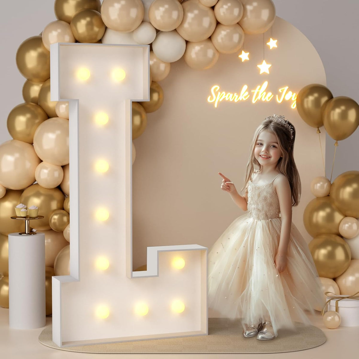 JoyMuse 4FT Marquee Light Up Letters,Large Marquee Letters 4 Feet Tall for Marry Me Proposal