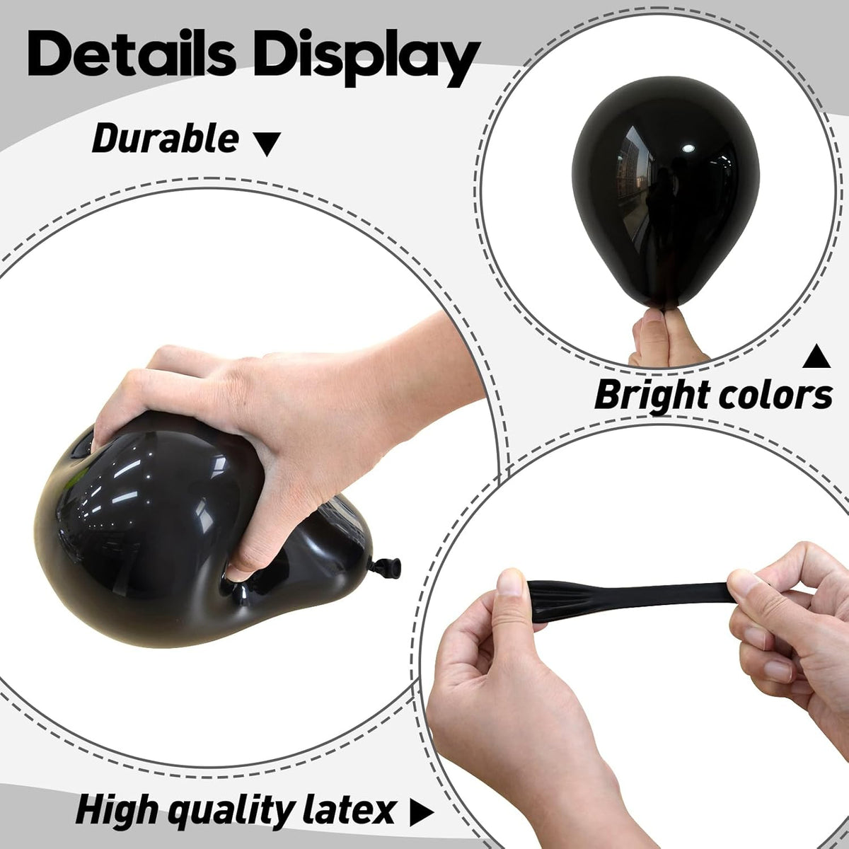 125 pcs Black Latex 5 Inch Balloons, Small Balloons for Balloon Garland or Balloon Arch as Party