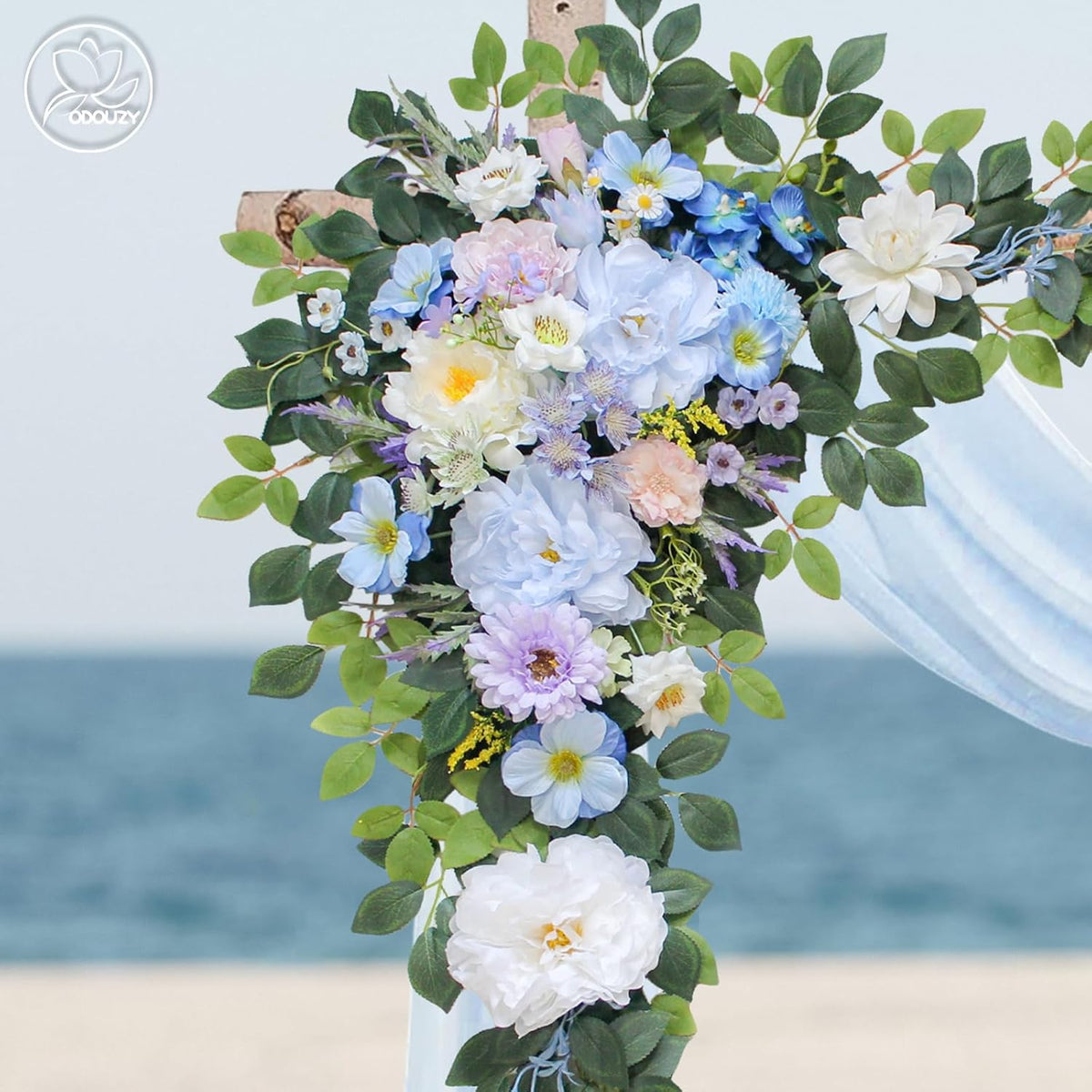 Wedding Arch Flowers Kit,Artificial Flower Arch Decor (Set of 3),2pcs Artificial Flower Arrangement