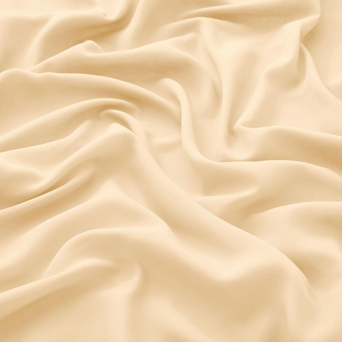 VACVELT Wedding Arch Draping Fabric Champagne Chiffon, 1 Panel Sheer Drapes 30 Inch x 20ft Chiffon