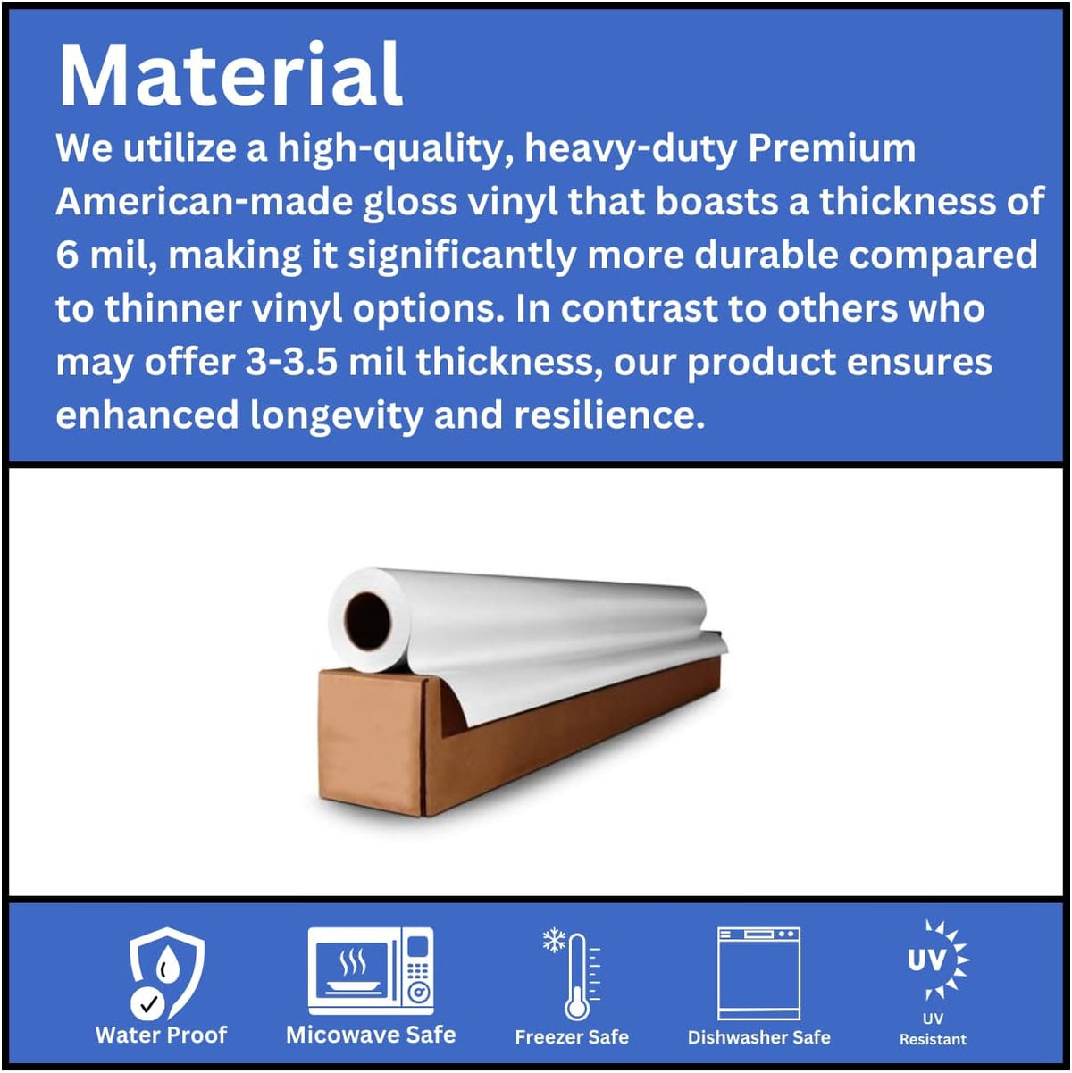 100 Round Custom Personalized Stickers Labels Vinyl Waterproof, Made USA, Logo Any Text or Image