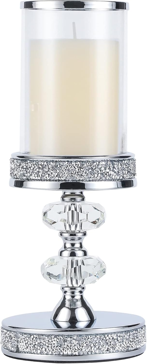 Pillar Candle Holders, Candle Holders for Pillar Candle, Crystal Candlesticks Holder for Home