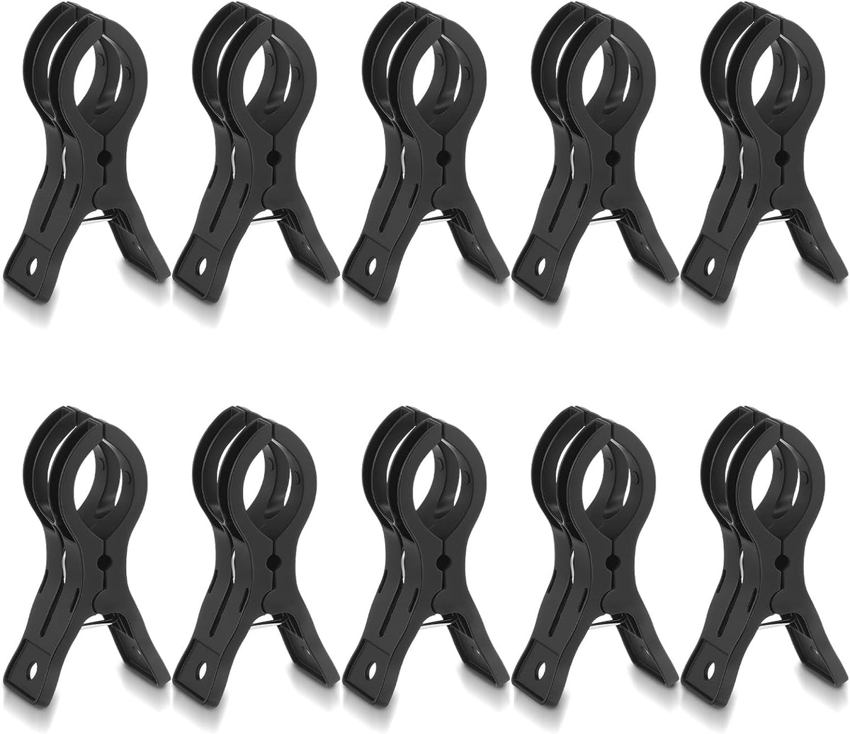 LemonRoad 10 Pack Large Balloon Arch Clips Plastic Transparent Backdrop Spring Clamps 3.5 Inch