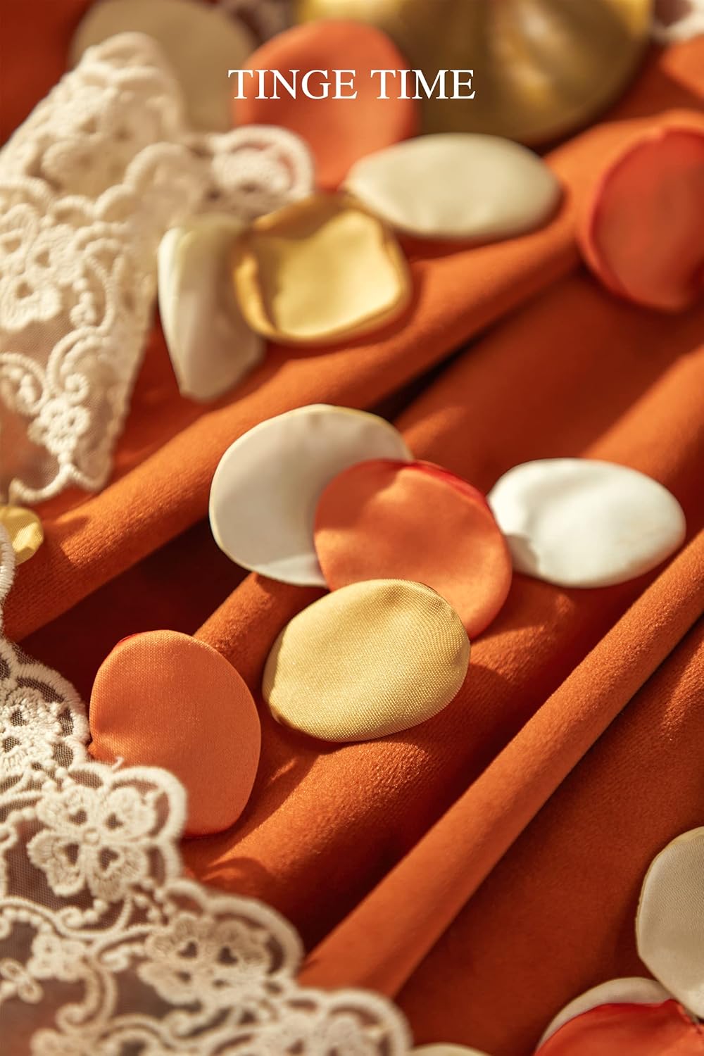 TINGE TIME 400pcs Silk Flower Petals for Wedding, Rose Petals for Decoration, Fake Flower Petals