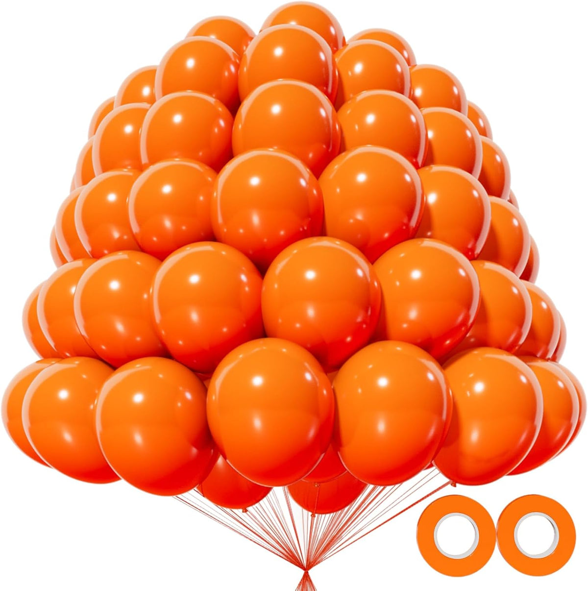 KAWKALSH 200pcs Orange Balloons 5 Inch, Small Mini Latex Balloons for Party Birthday Baby Shower