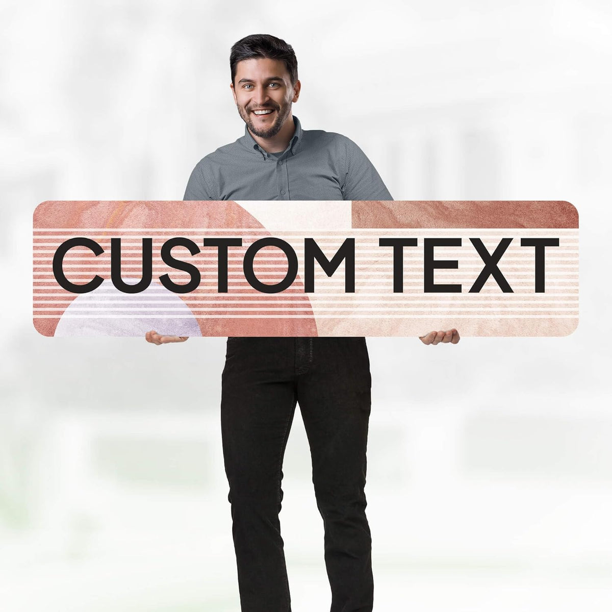 Custom Sign, Custom Street Sign, 11 Font Colors, 13 Font Styles, 4 Hole Options, 22 Sizes, 12x48