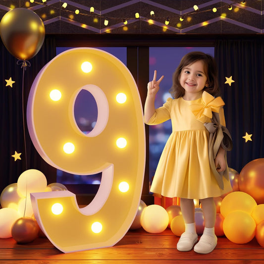 Marquee Numbers 3 Feet Tall Large Light Up Numbers 9th 90th On Cloud 9 Birthday Decorations Girl