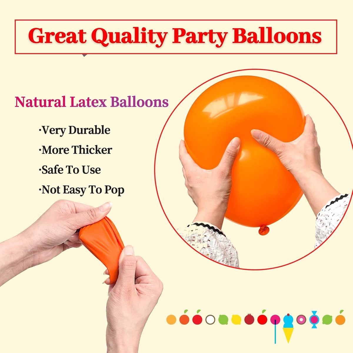 110pcs Orange Balloon 12 inch, Orange Latex Balloons for Birthday Party Baby Shower Wedding(with 2