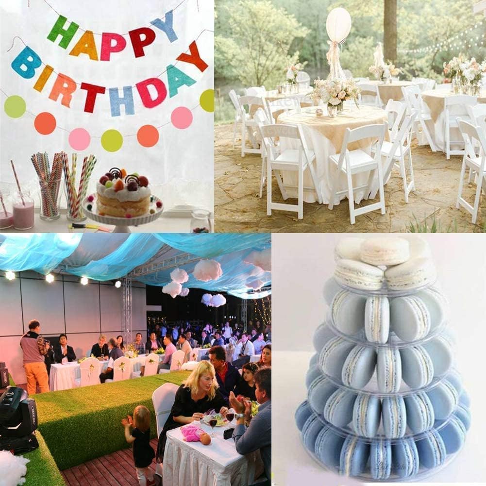 6 Tiers Macaroon Tower Stand, Round Macaron Tower Cake Display Rack Plastic Cupcake Stand Macarons