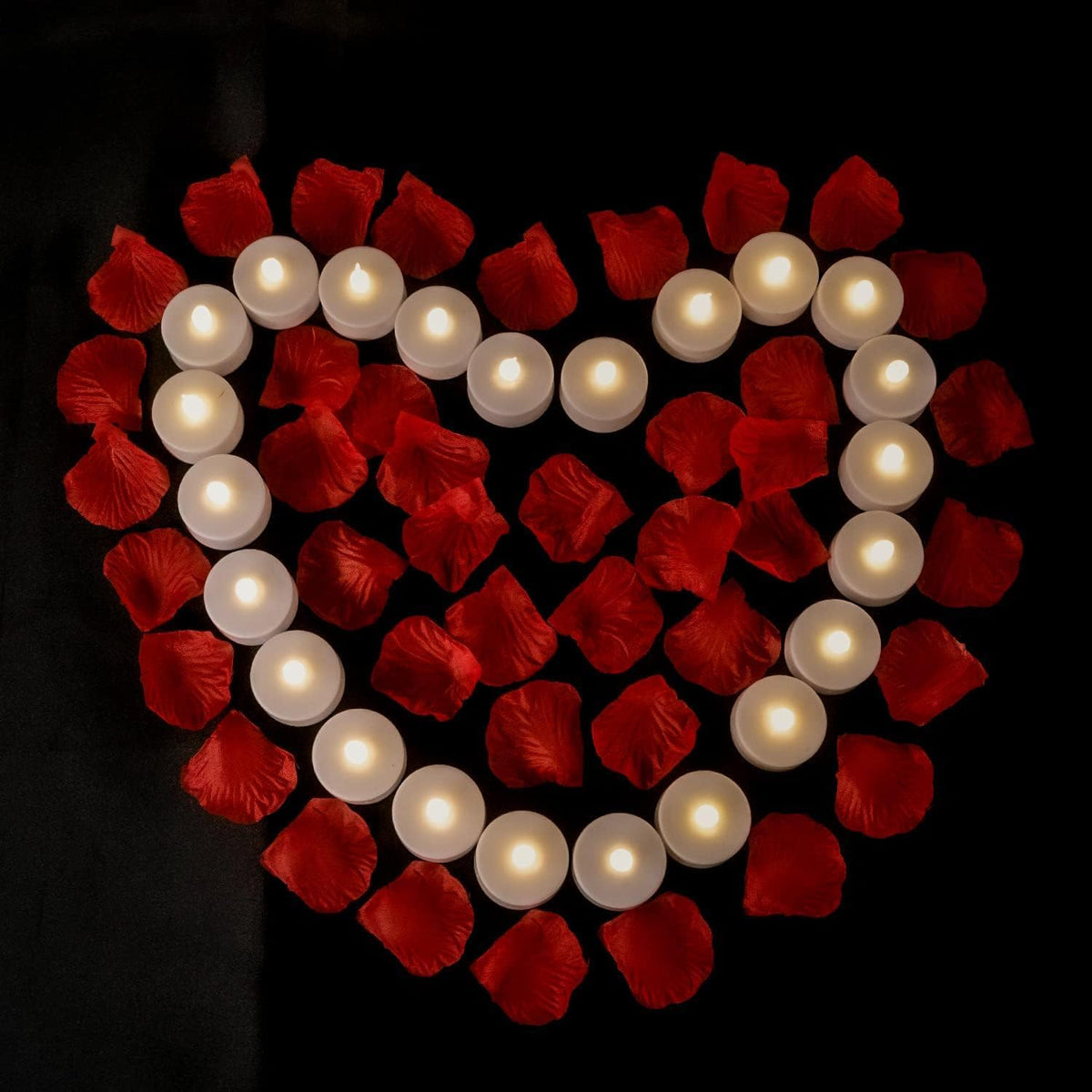 Battery Operated LED Tea Lights: 12PACK Flameless Votive Candles Lamp Realistic and Bright