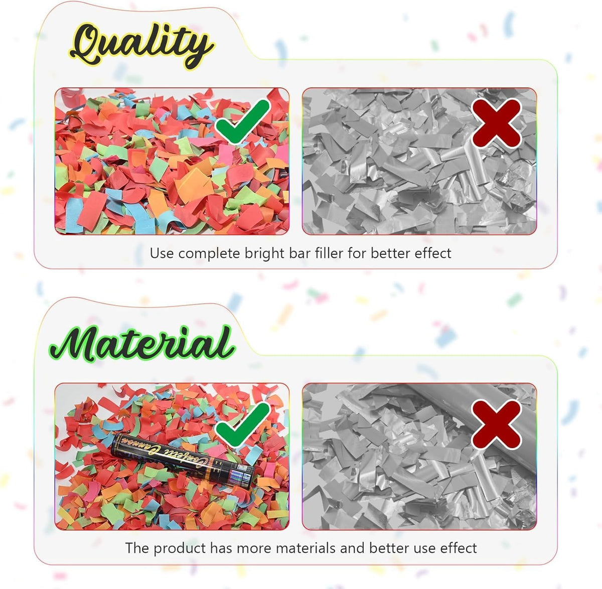 Confetti Cannon 12 Pack Party Poppers Multicolor Poppers 12Inch for Party Celebrations Confetti