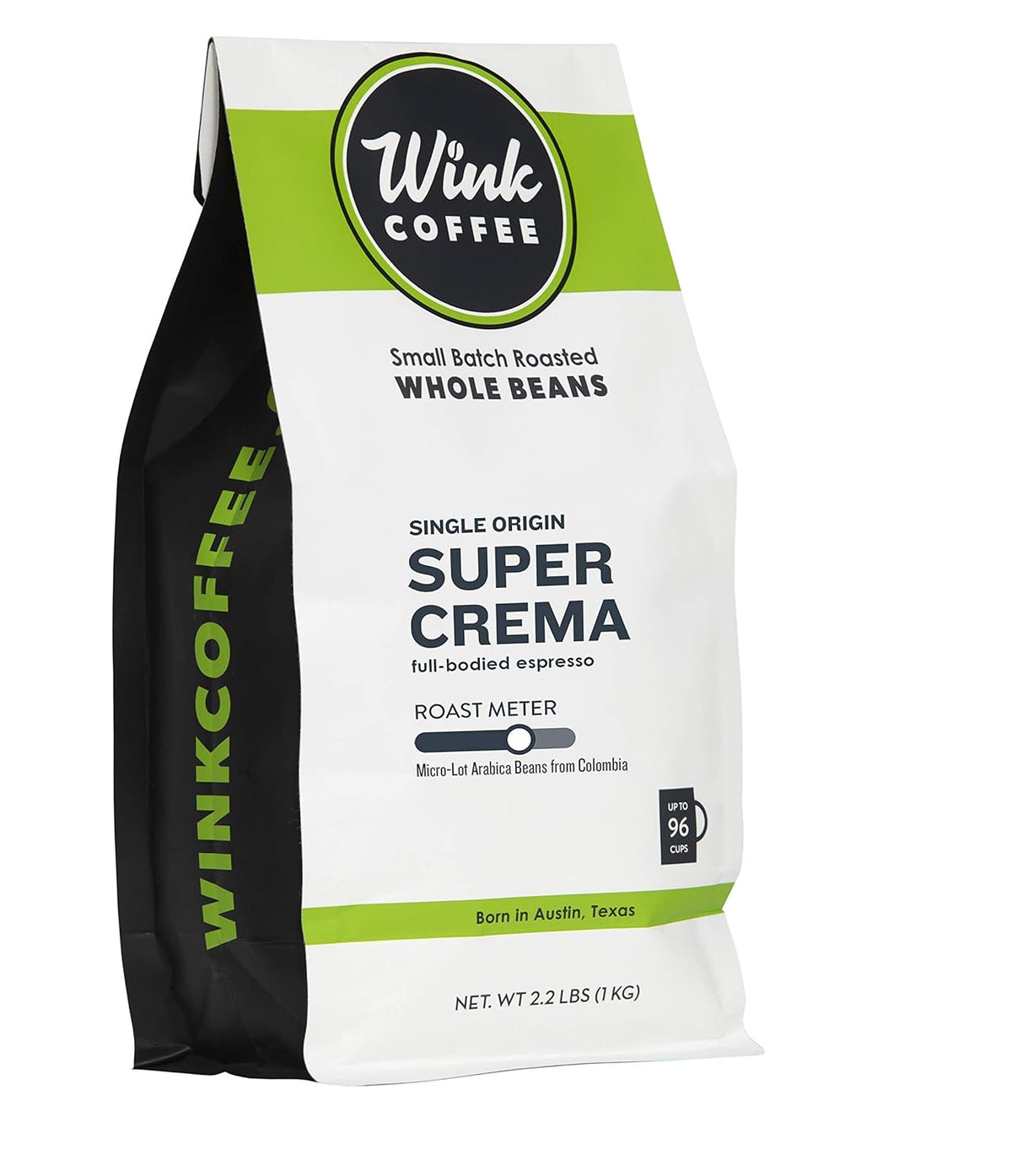 Wink Coffee Low Acid Medium Roast Espresso – 2.2 lb Whole Bean Coffee, 100% Arabica, Colombian