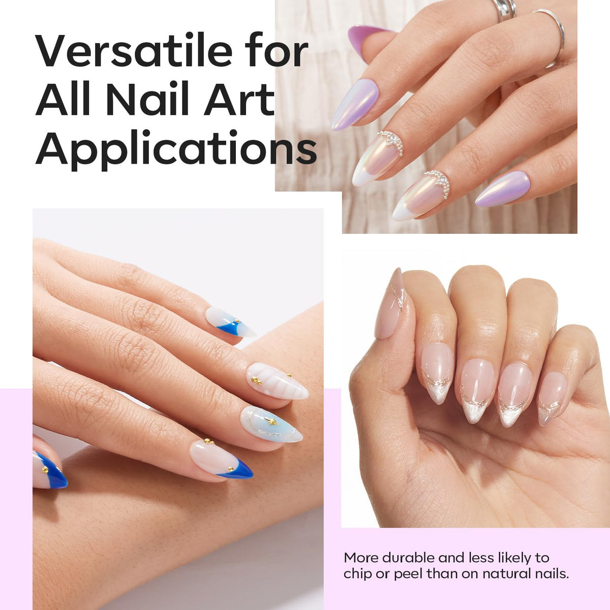 Modelones Extra Short Almond Fake Nail Tips - 510Pcs Half Cover Gel Tips Pre-shaped Clear Acrylic