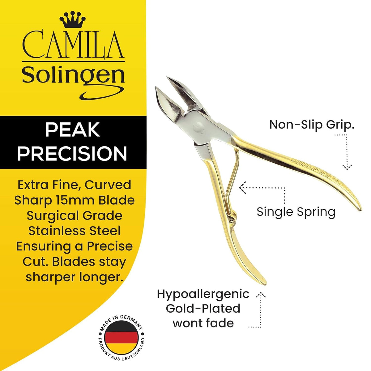 CS11 Professional 4" Fingernail Toenail Nipper/Clipper/Cutter for Manicure/Pedicure. Heavy Duty