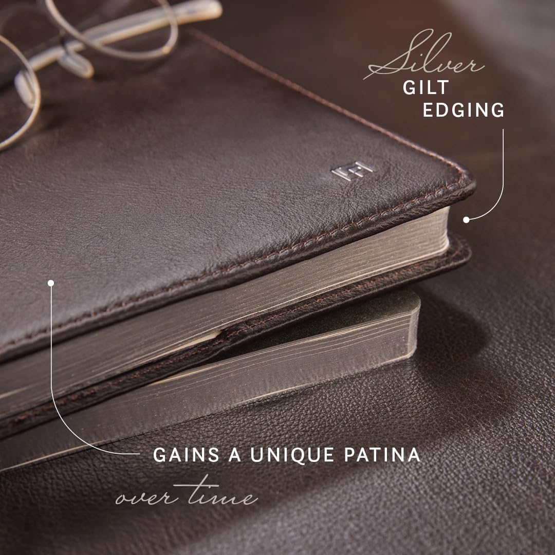 Luxury Leather Refillable Journal/Writing Notebook for Men & Women, Reusable Full-grain Leather