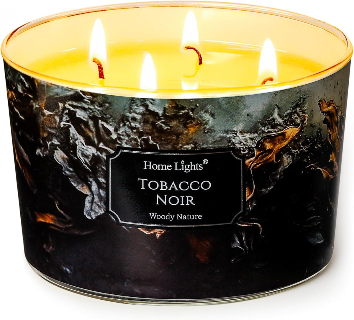 HomeLights Scented Candles for Women & Men, 18oz Candle Jars Aromatherapy 4-Wick Candle, Ideal for