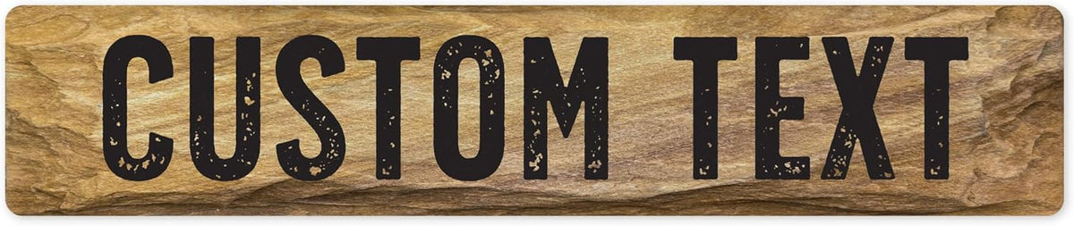 Custom Sign, Custom Street Sign, 11 Font Colors, 13 Font Styles, 4 Hole Options, 22 Sizes, 6x30