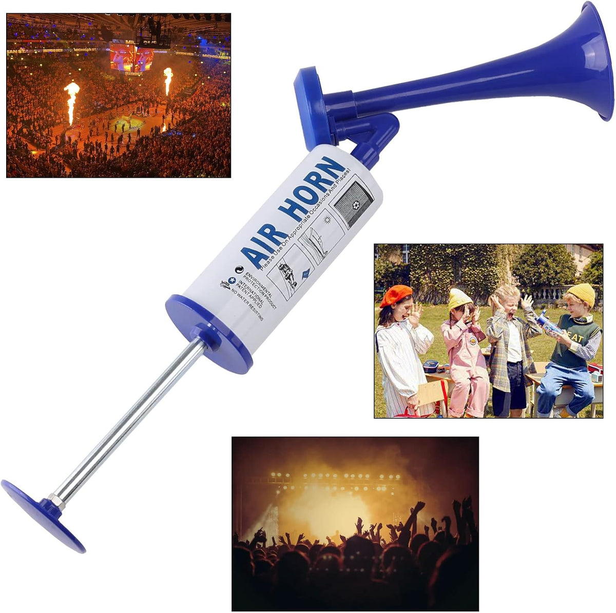Pump Air Horn for Safety Airhorns Horn Loud Hand-held Air Horn for Boat Aluminum+ABS Loud Noise