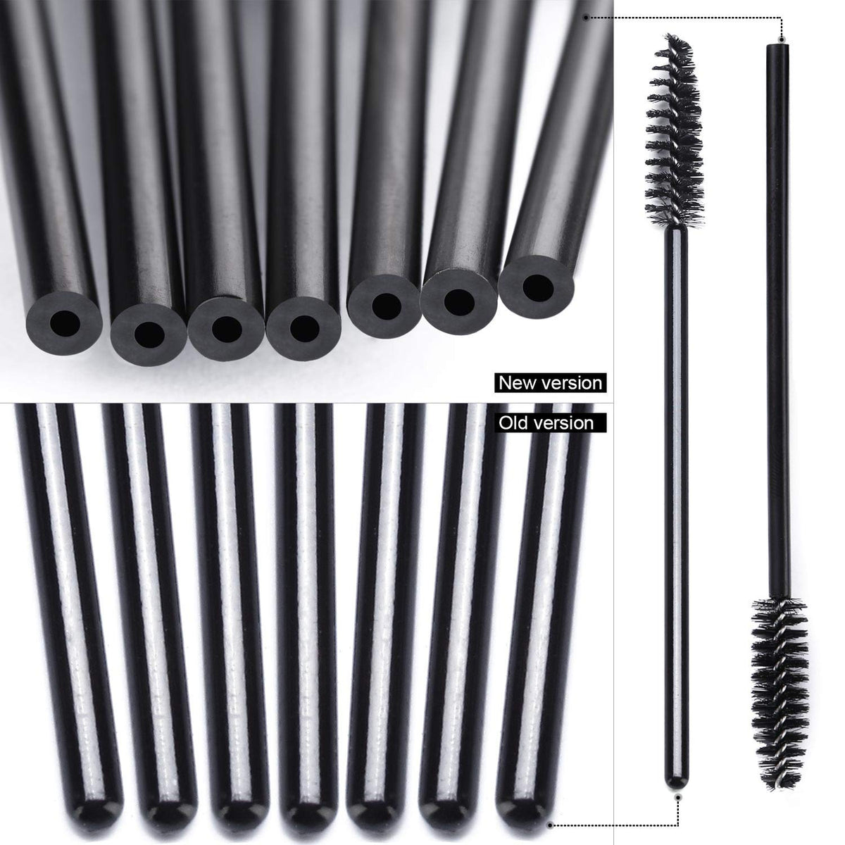 Tbestmax 200 Disposable Mascara Wand Eyebrow Brushes Spoolies Applicator for Eyelash Extension