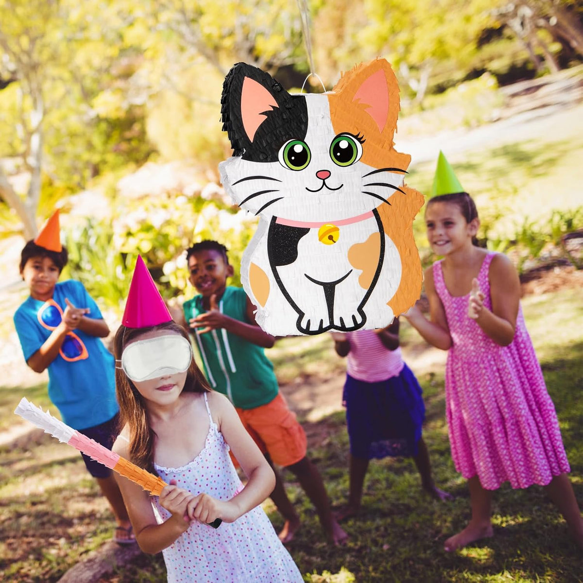 Wernnsai Kitten Cat Piñata - Cat Kitten Decorations For Kids Girls Birthday Cute Animal Party Game
