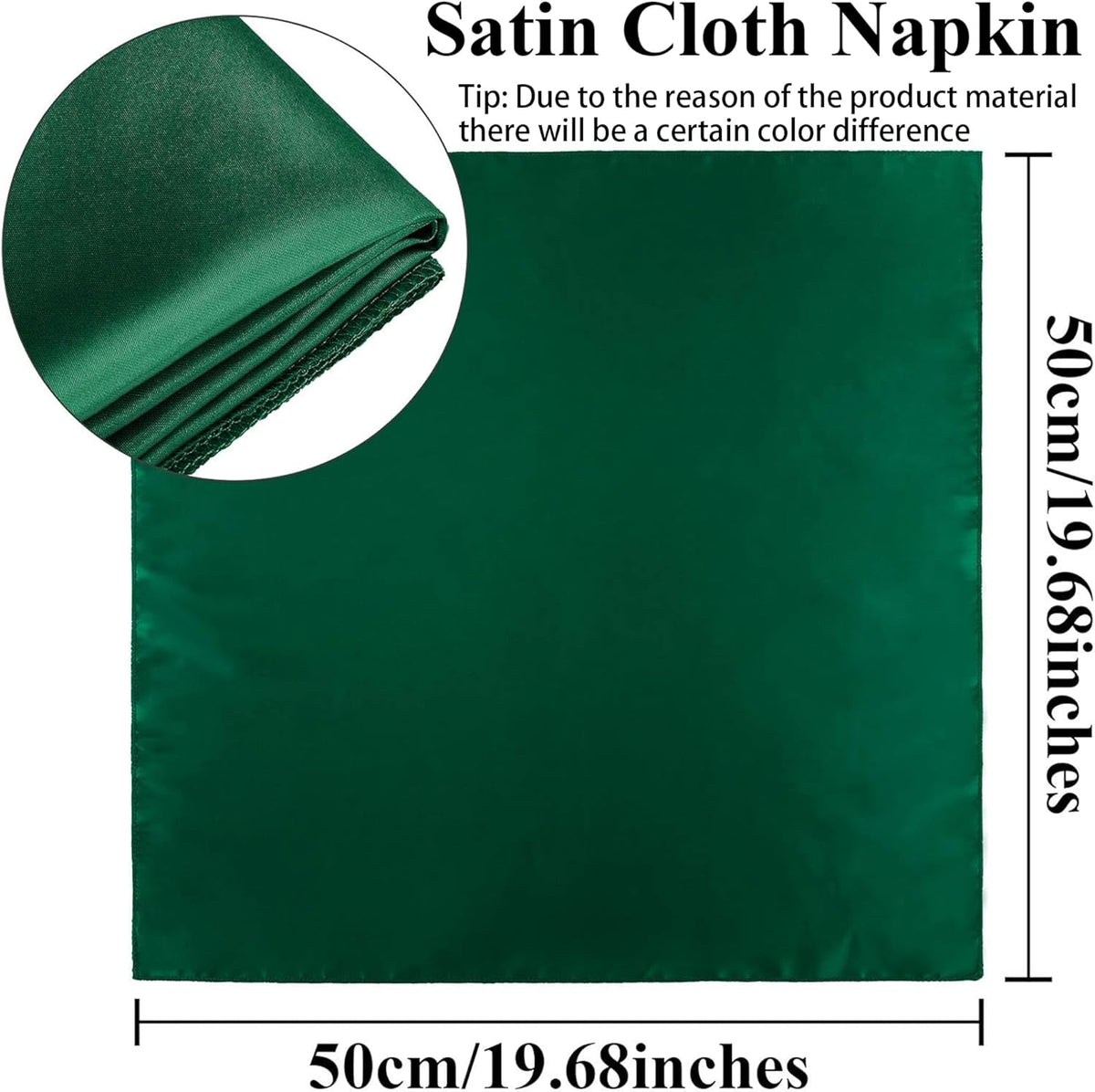 Aneco 24 Pieces Satin Napkin Square 20 x 20 Inches Dinner Napkins Weddings Party Napkin Soft Table