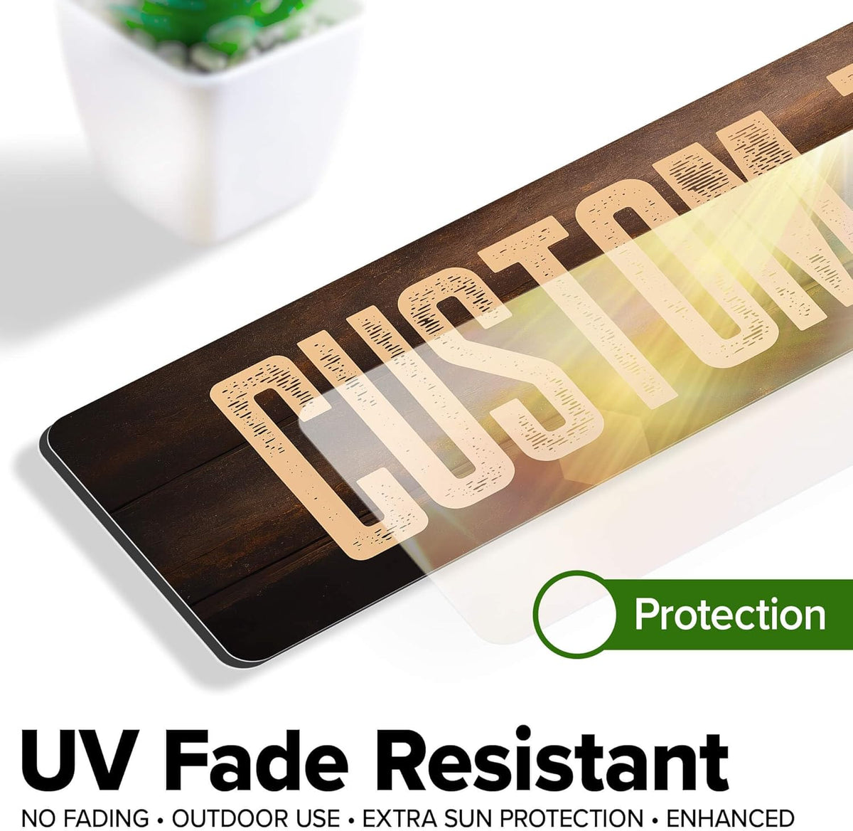 Custom Sign, Custom Street Sign, 11 Font Colors, 13 Font Styles, 4 Hole Options, 22 Sizes, 3x12