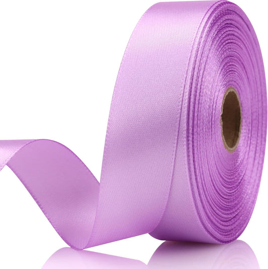 Lilac Purple Ribbon 7/8 Inch 30 Yards Satin Craft Ribbon-Single Face Polyester Ribbon for Handmade