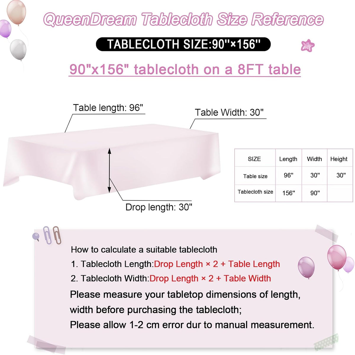 QueenDream Tablecloth 90x156 Rectangle Sequin Tablecloth White Iridescent Wedding Table Linens
