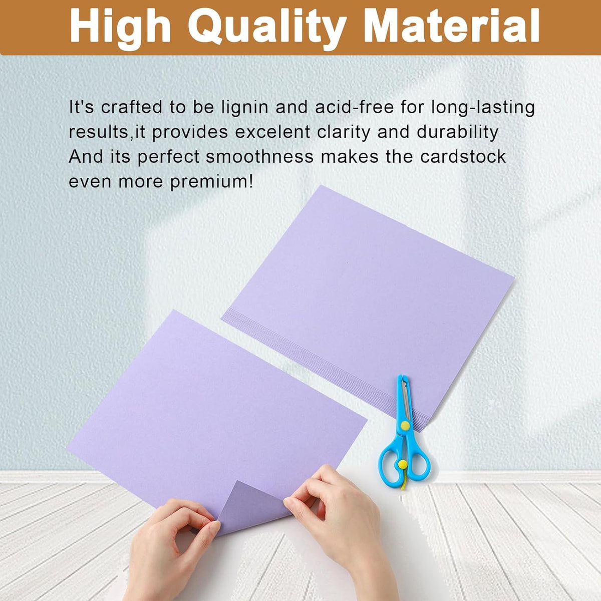 120 Sheets Purple Cardstock 8.5 x 11 Certificate Paper, 92lb Heavyweight Card stock Lavender Paper