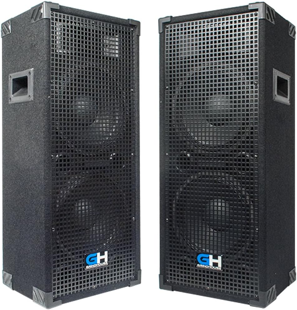 Grindhouse Speakers - GH210L-Pair - Pair of Passive Dual 10 Inch 2-Way PA/DJ Loudspeaker Cabinets