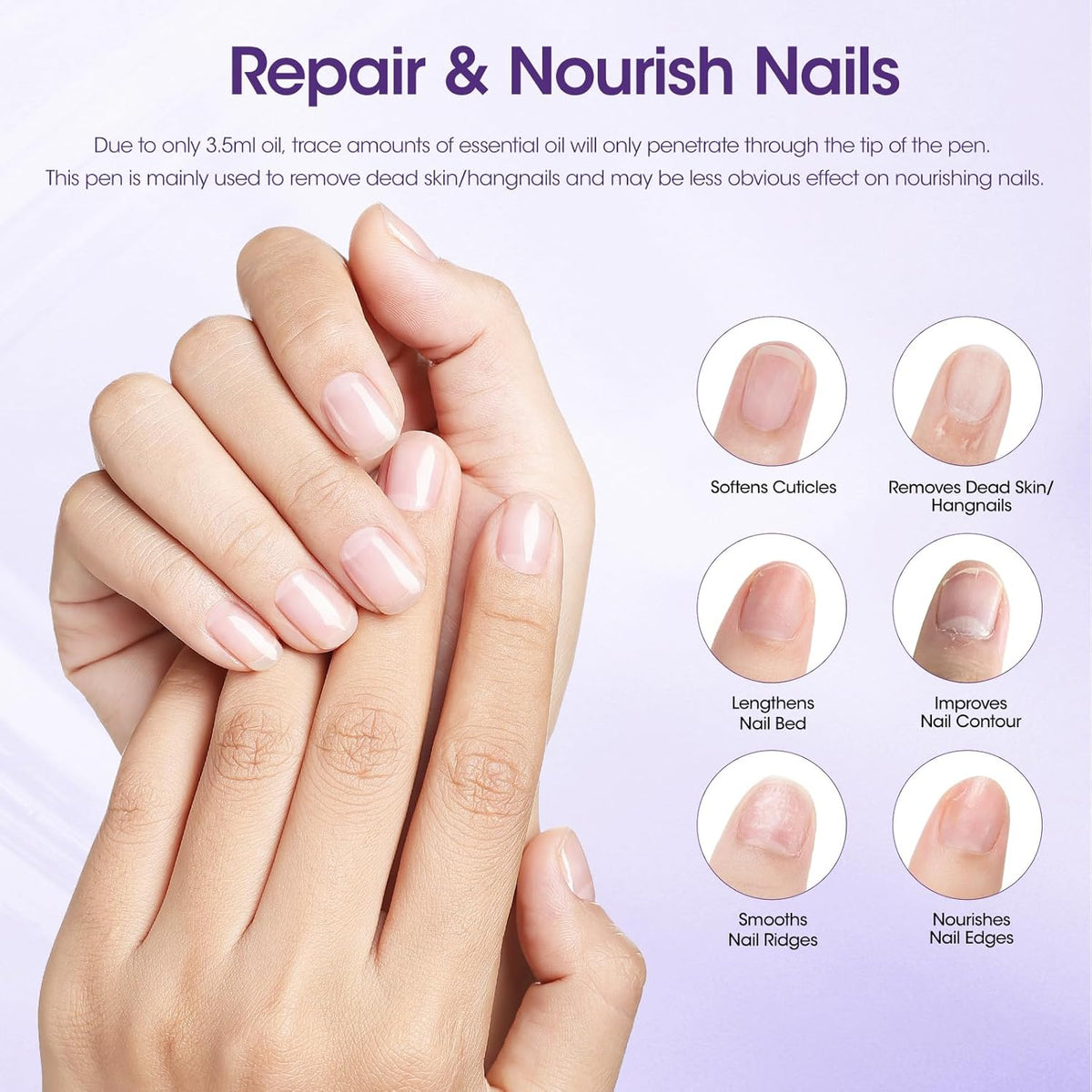 Gellen 4-in-1 Cuticle Pusher Pen with Micro-Dosin Oil, Cuticle Remover & Cuticle Oil in a Pen