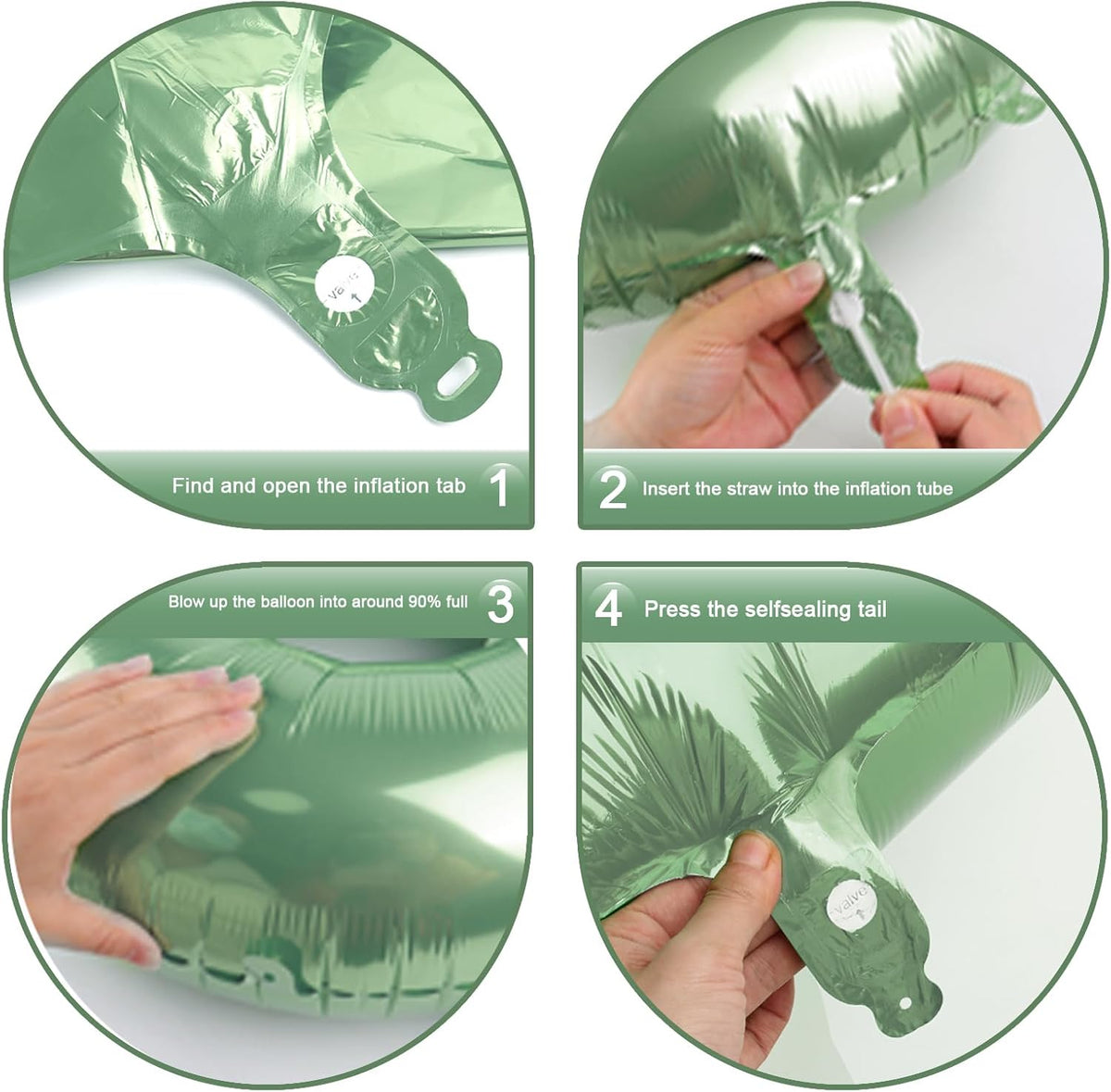 Big 40 Inch Sage Green 2 Number Balloon Birthday Decoration, 2026 Oliver Green Number 2 Helium