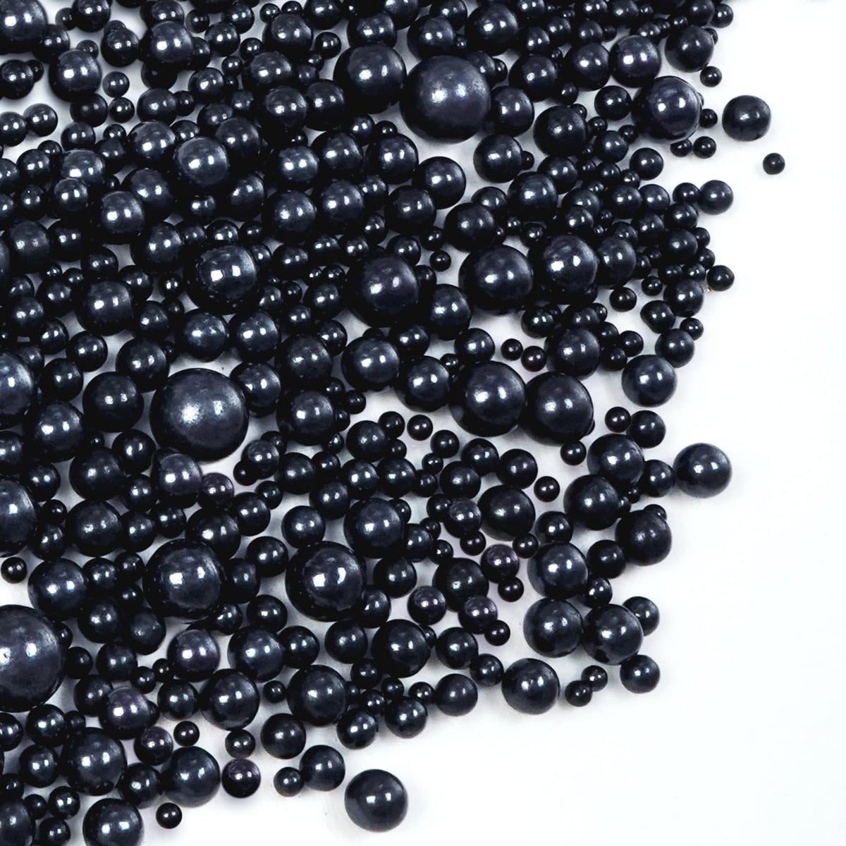 Black Pearl Sugar Sprinkles, Edible Black Sprinkles for Cake Decorating, 150g/5.29oz, Baking Cake