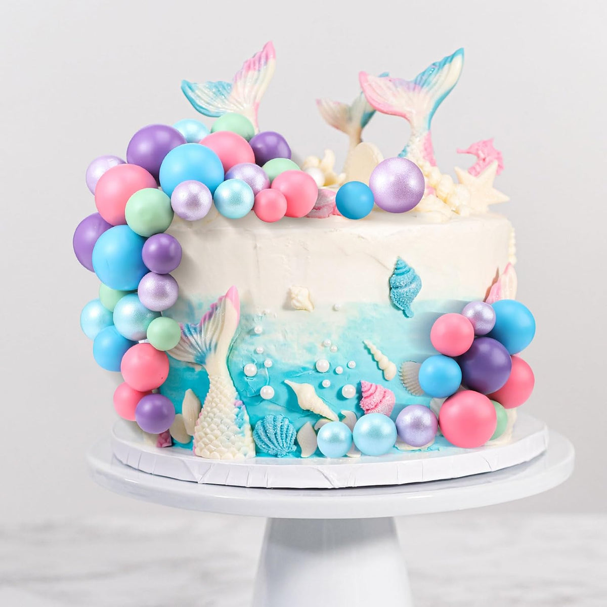 108 Pcs Balls Cake Topper DIY Cupcake Insert Foam Balloons for Cake Baking Wedding Anniversary