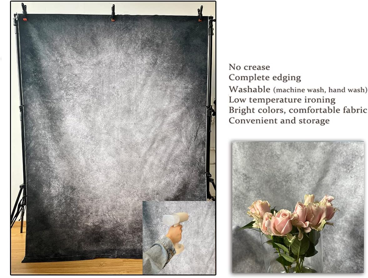 6x9ft Abstract Black Gray Portrait Photography Backdrops Photo Studio Prop Background for Children