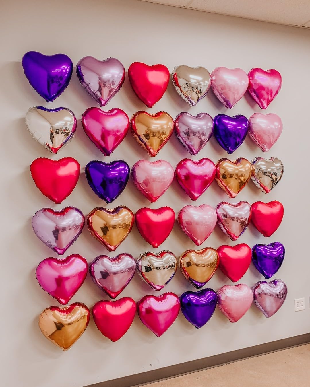 Hot Pink Heart Shaped balloons Pack of 10,18 Inch Vibrant Pink Love Valentine Balloons Heart