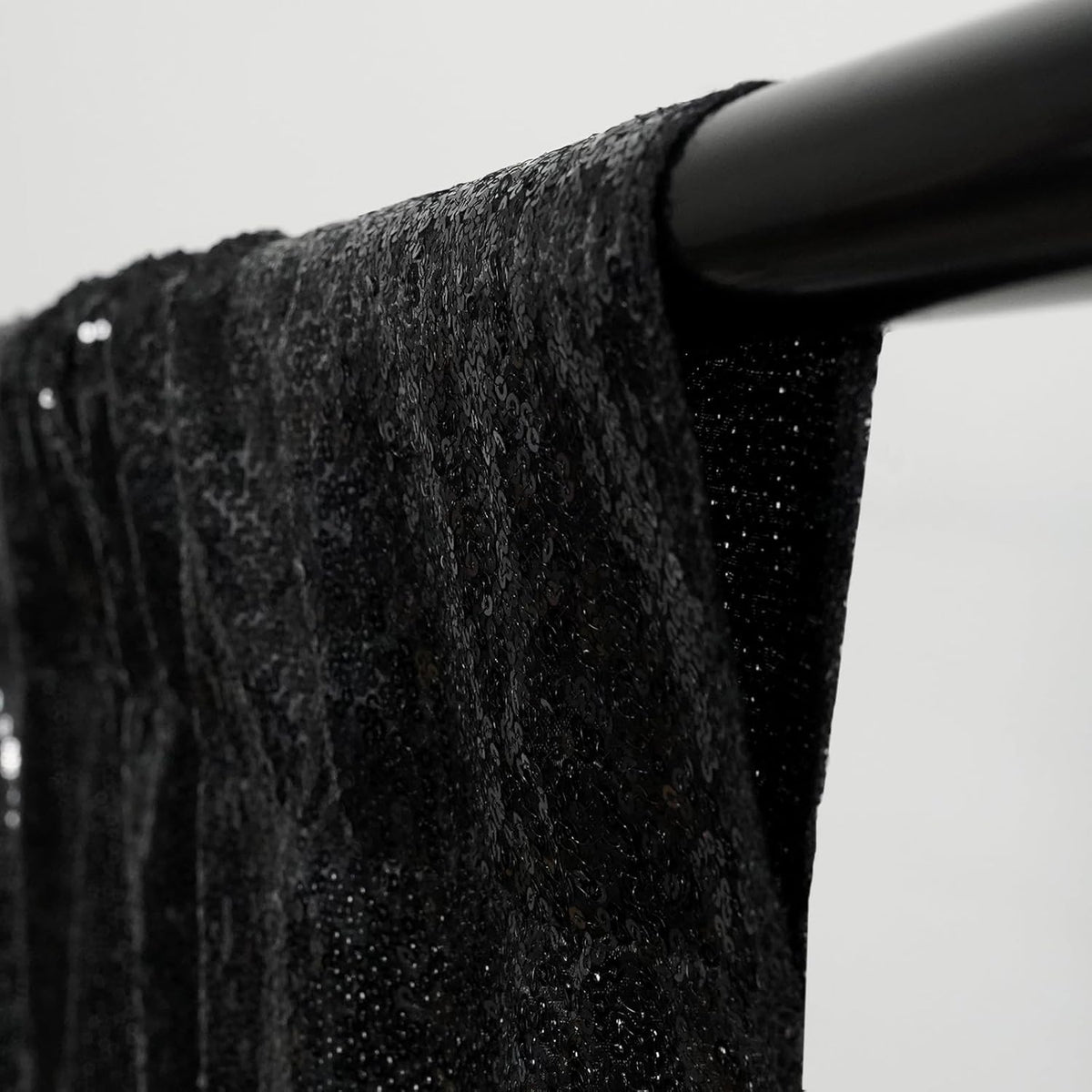 Poise3EHome Black Sequin Backdrop (6Ft x 6Ft),Thick Satin Black Sequin Photo Backdrop