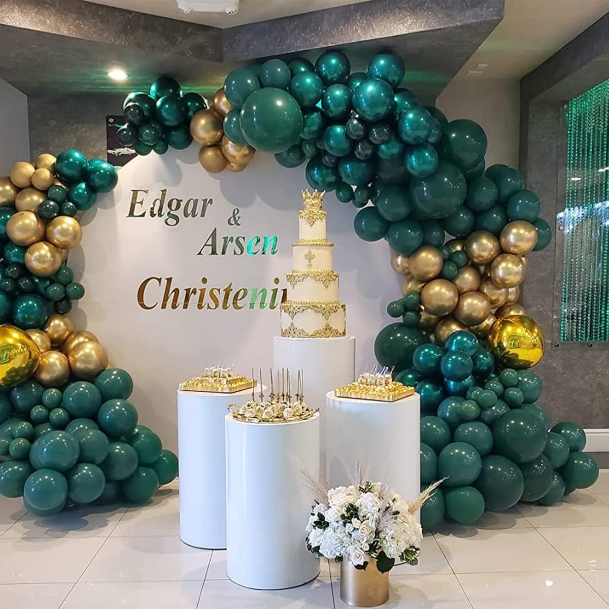 Chrome Teal Balloons, Double Stuffed Metallic Turquoise Balloons 12 Inch, Shiny Thick Chrome