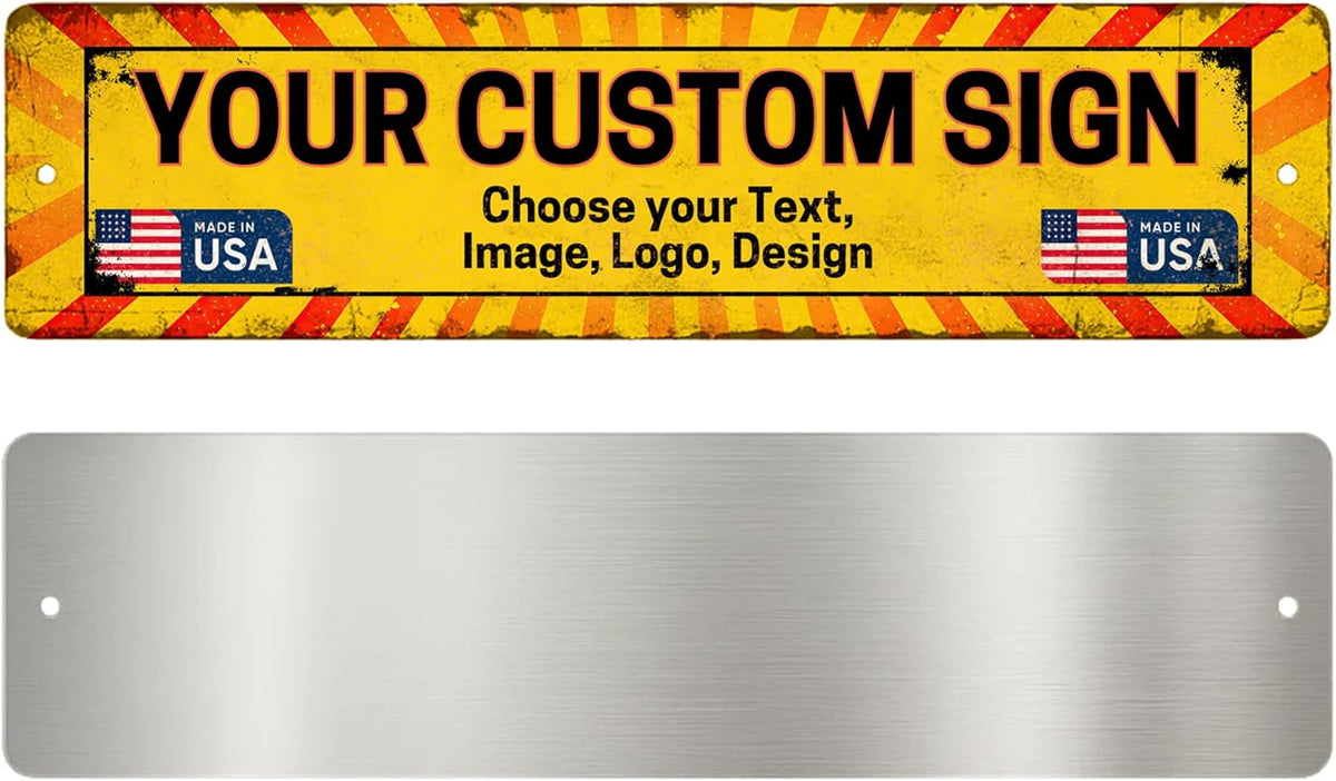 Custom Arrow Metal Sign by DC | Directional Signs for Indoor & Outdoor Use | Personalized Rust-Free