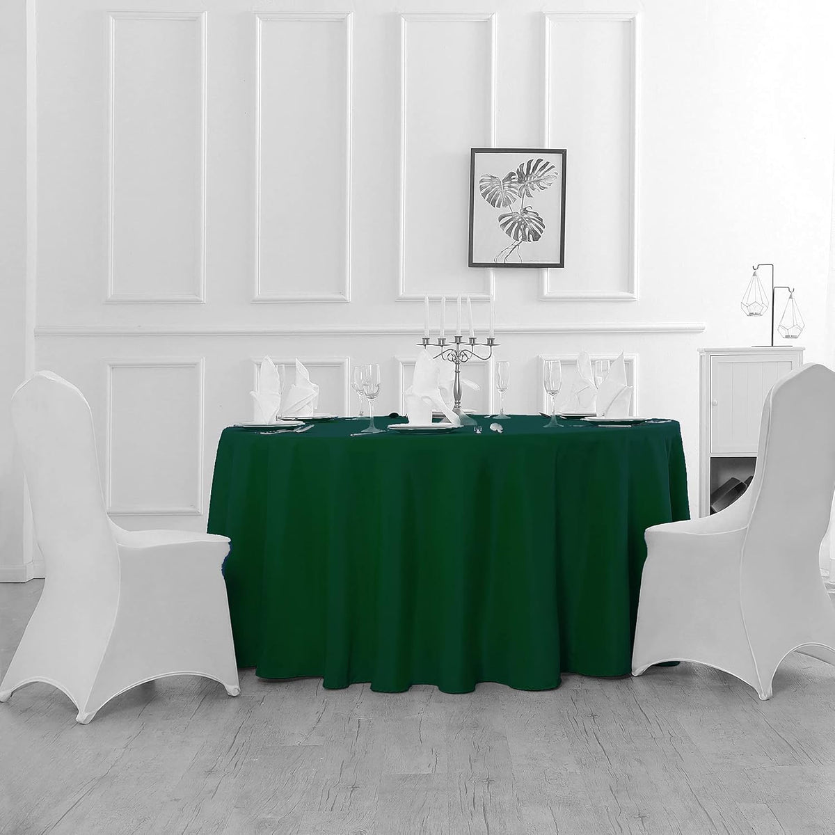 60 inch Round Tablecloth Washable Polyester Table Cloth Decorative Table Cover for Wedding Party