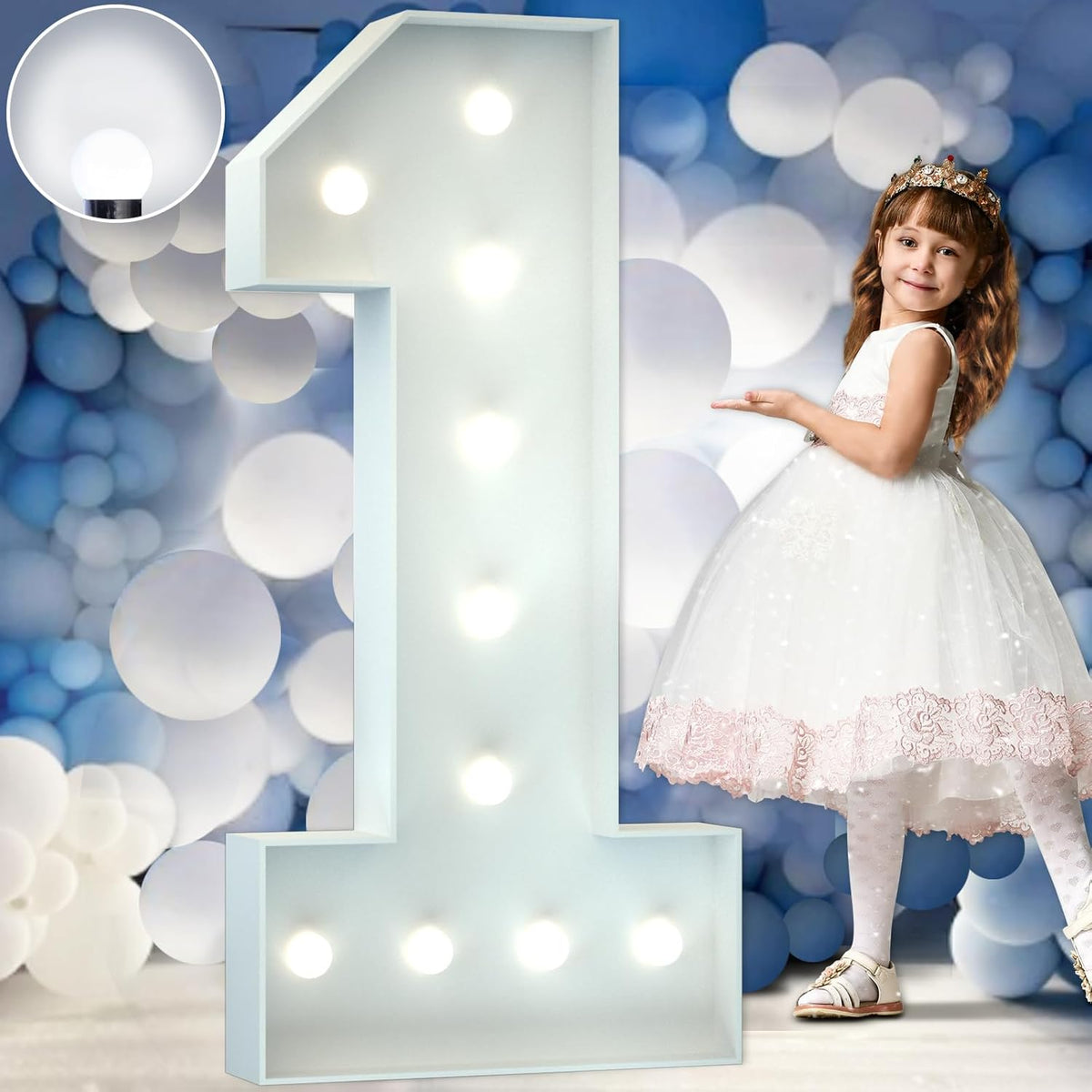 Marquee Numbers 4 Feet Tall Big Light Up Numbers First 1st 21st Wild One Happy Birthday Decorations