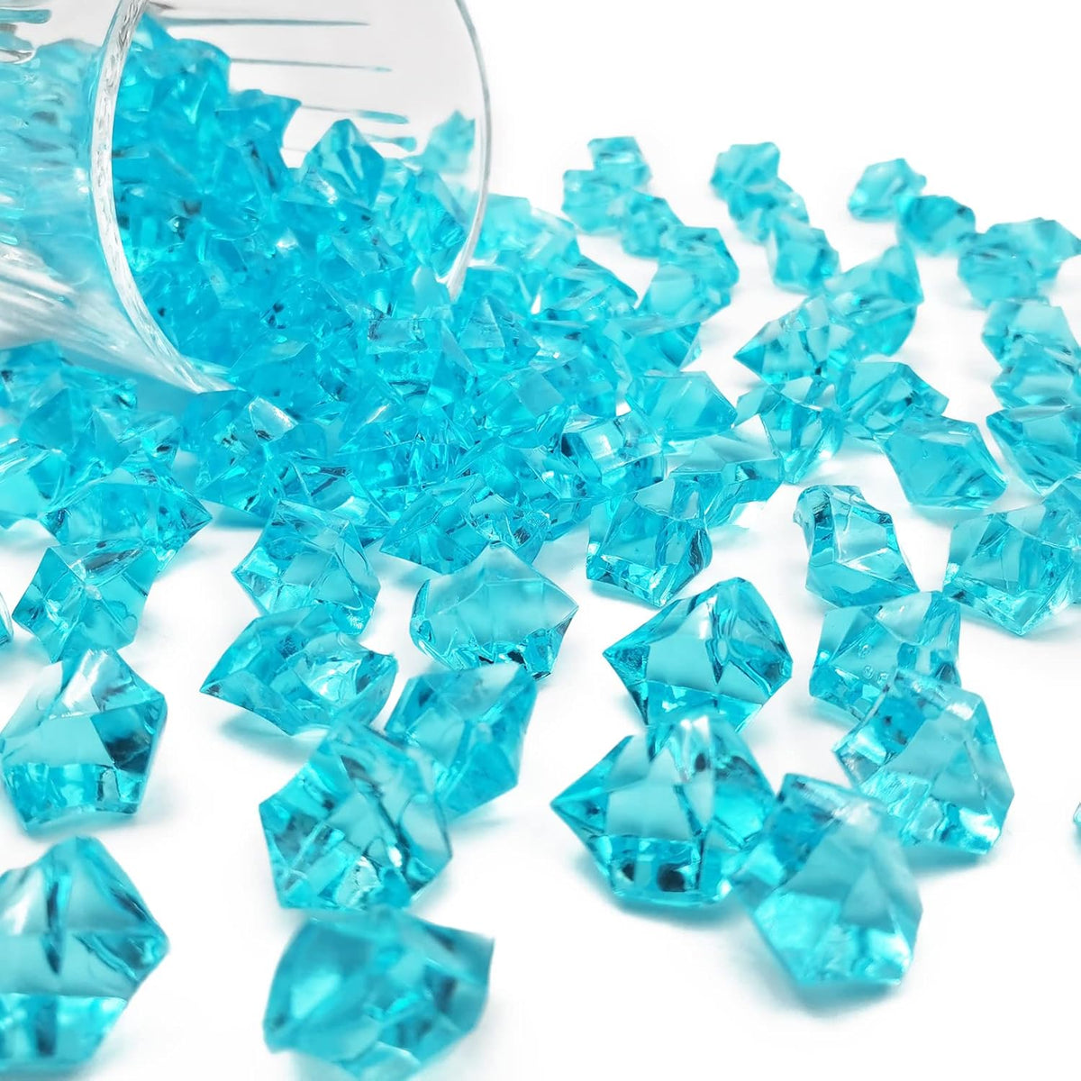 Vase Fillers for Home Decor, Fake Crushed Ice Cubes, Vase Fillers, 150 pcs Reusable Fake ice Cubes