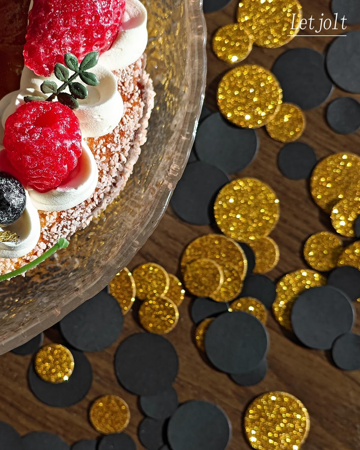 Golden Black Confetti Glitter Golden Scatter Table Decoration Surprise Paper Craft Birthday Party