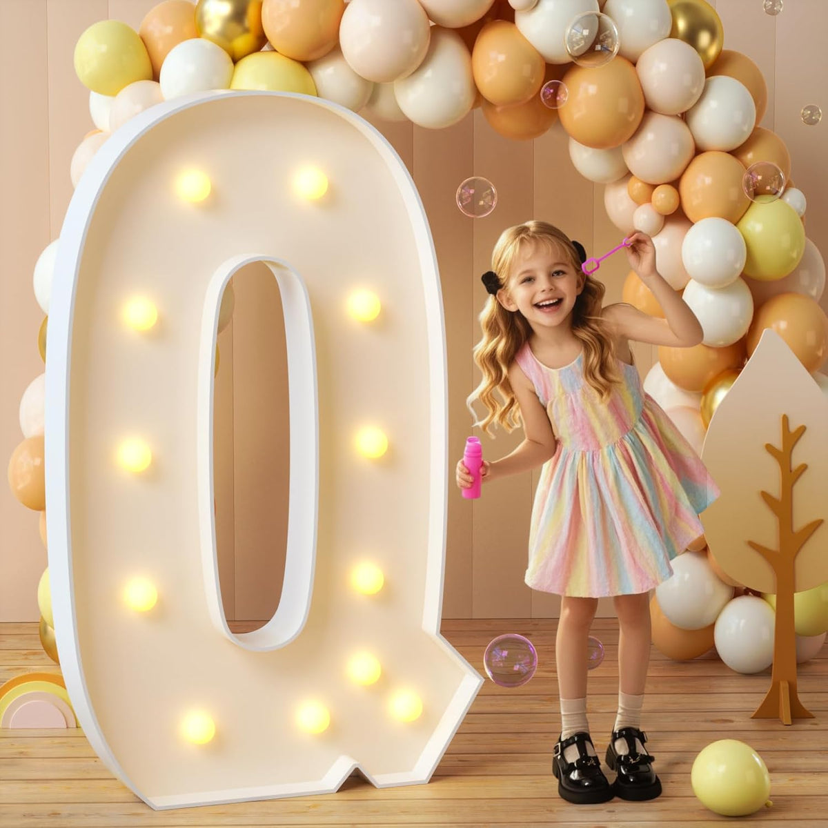imprsv Marquee Light Up Letters, 4FT Mosaic Letters with Light for Baby Shower Graduation Party