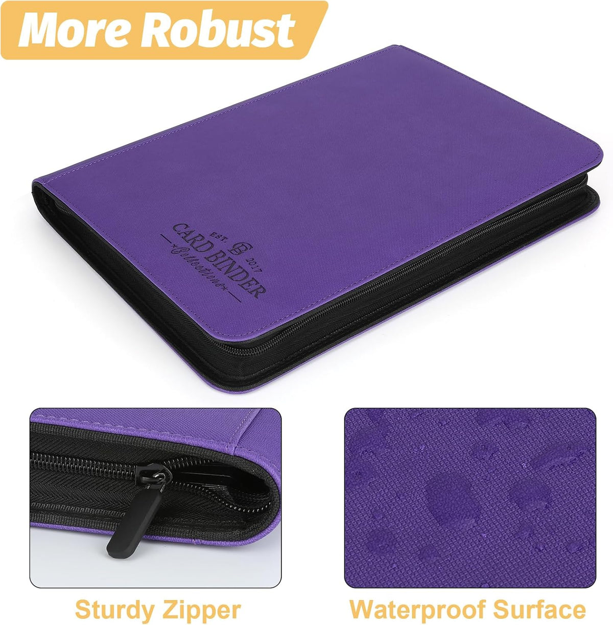 Trading Card Binder, Card Collection Binder Album Folder with 540 Side Loading Pockets, 9 Pocket