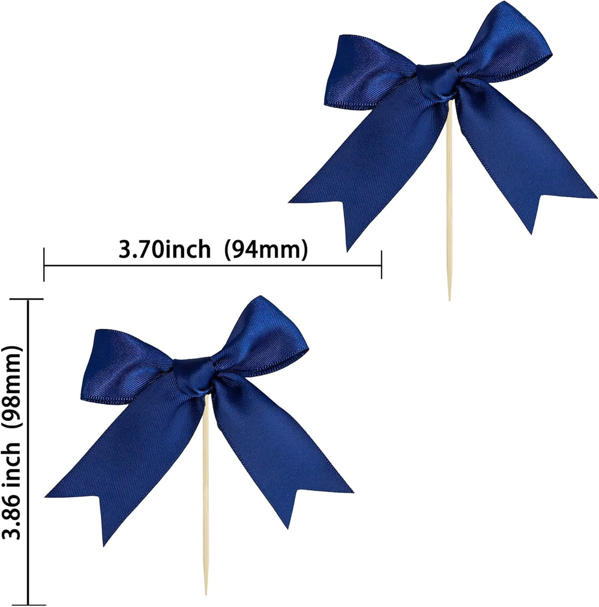Ephlyn 24Pcs Bow Cupcake Toppers Bowknot Cake Toppers Bow Cupcake Picks Bowknot Birthday Party
