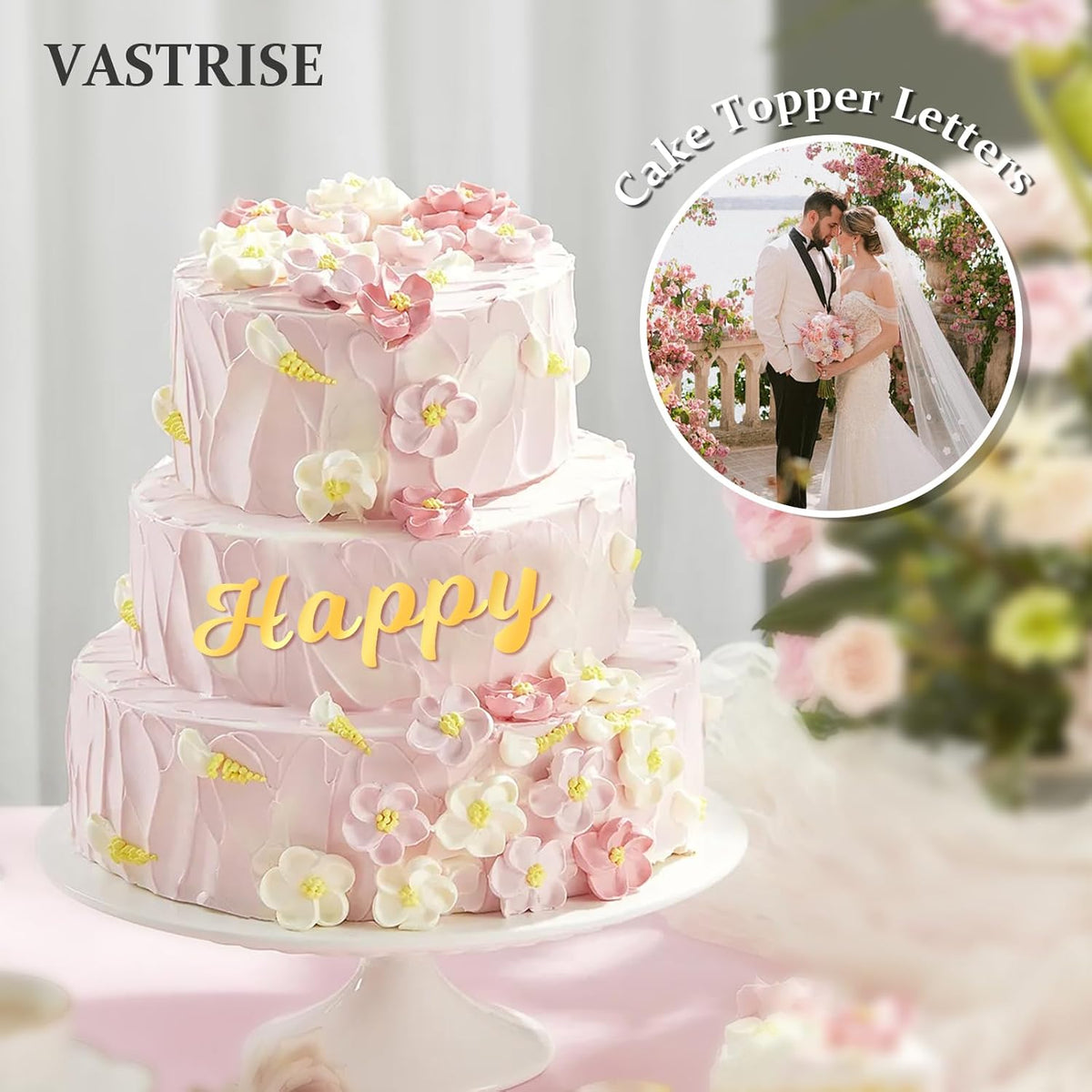 126 PCS Custom Name Cake Topper Acrylic Letters DIY Personalized A-Z & 0-9 Number Alphabet Cake