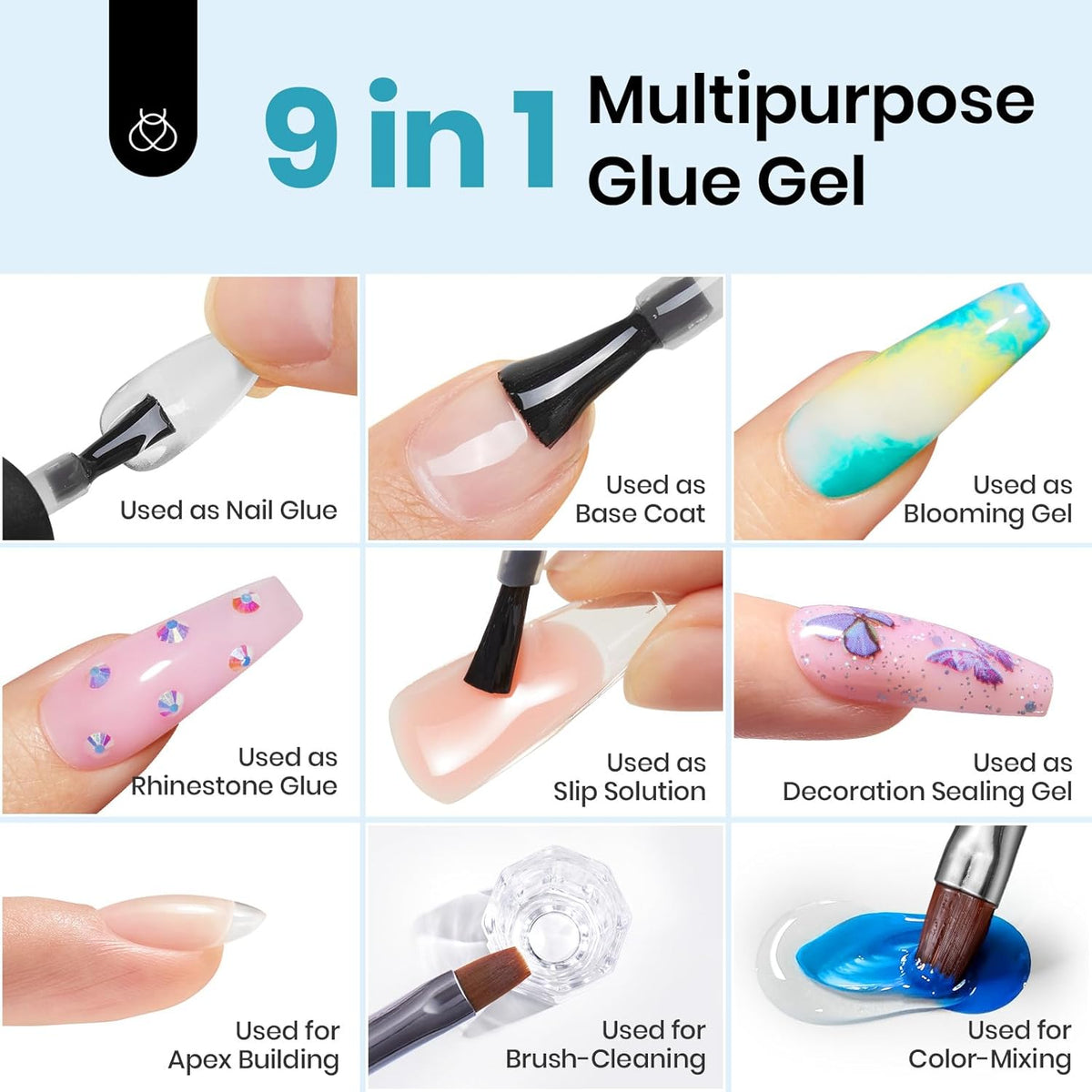 Beetles Gel Nail Kit Amond Shape - 504Pcs Gel Nail Kit Easy Nail Extension Set Etch X Nail Tips